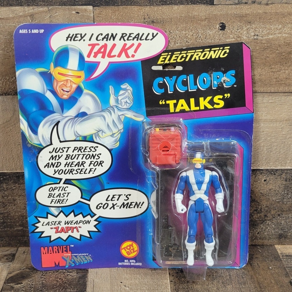 X-Men Cyclops Vintage Marvel Superheroes Talking Figure 1991 Toybiz NOS